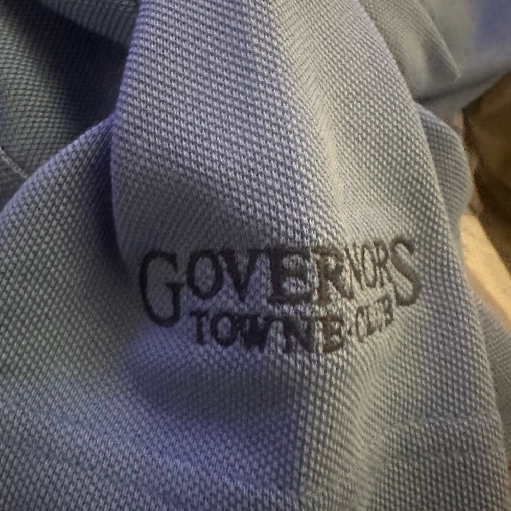 Men’s used size L large Cutter and Buck dry tech polo golf shirt Governors Town - Picture 3 of 7